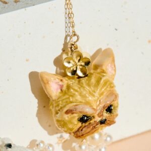 Sterling Silver Handmade Ceramic Pearl Pet Necklace