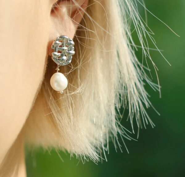 Handmade Natural Baroque Pearl Earrings